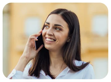 Customer on a phone call